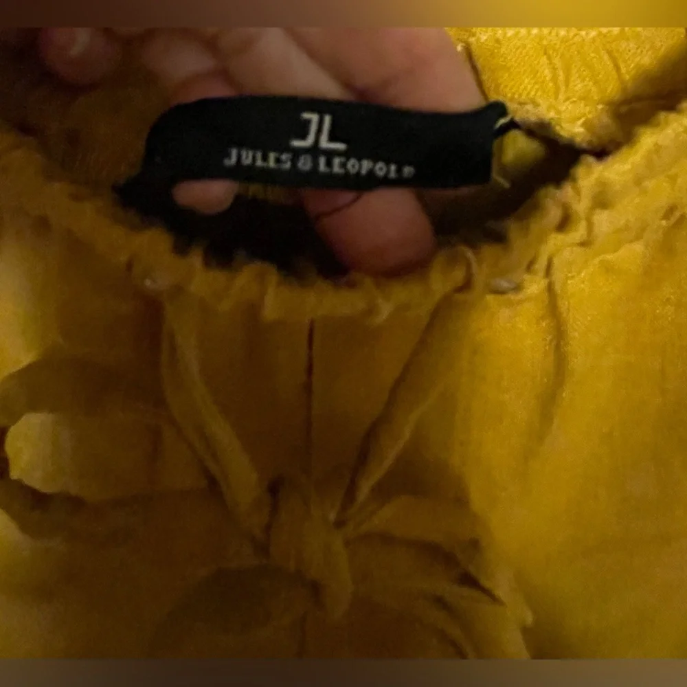 Jules & Leopold Golden Linen Drawstring Pants